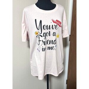 Toy Story You’ve Got A Friend In Me T Shirt For Women Stretch Tee Size XL Pink